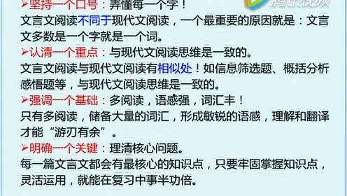 文言文视频,文言文视频精华解读
