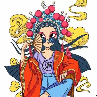 京剧花旦卡通图片,传统艺术与现代创意的完美融合