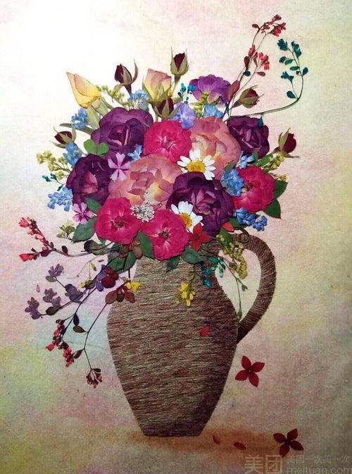 压花作品图片,压花艺术作品赏析