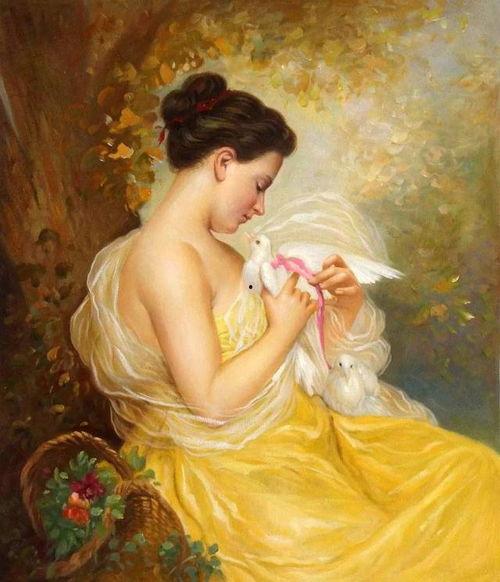 美女油画人物图片大全,探寻古典与现代交融的美女形象